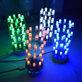 3Pcs Geekcreit® DIY Green Mini Star Flashing LED Cylinder Kit With 23 Flashing Mode