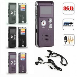 8GB 13Hr Digital Audio/Sound/Voice Recorder Rechargeable Dictaphone MP3 Player