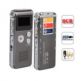 8GB 13Hr Digital Audio/Sound/Voice Recorder Rechargeable Dictaphone MP3 Player