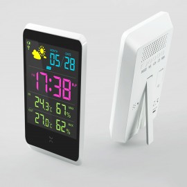 Wireless Weather Station Meter Digital Alarm Clock Date Time Display with LED Screen