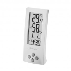 Digoo DG-TH1177 Wireless Digital Transparent Screen Indoor Hygrometer Thermometer Sensor Timer Alarm Clock