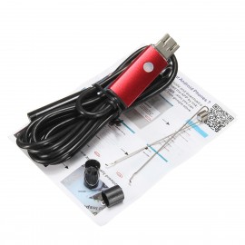 2M 6LED Micro USB Endoscope Inspection Borescope Camera 2M with Hook Magnet Mirror for Android PC