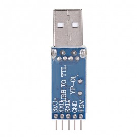 Genuine PL2303HX Chip 3.3V and 5V Dual Voltage Output USB to TTL Converter Module Board (Blue)