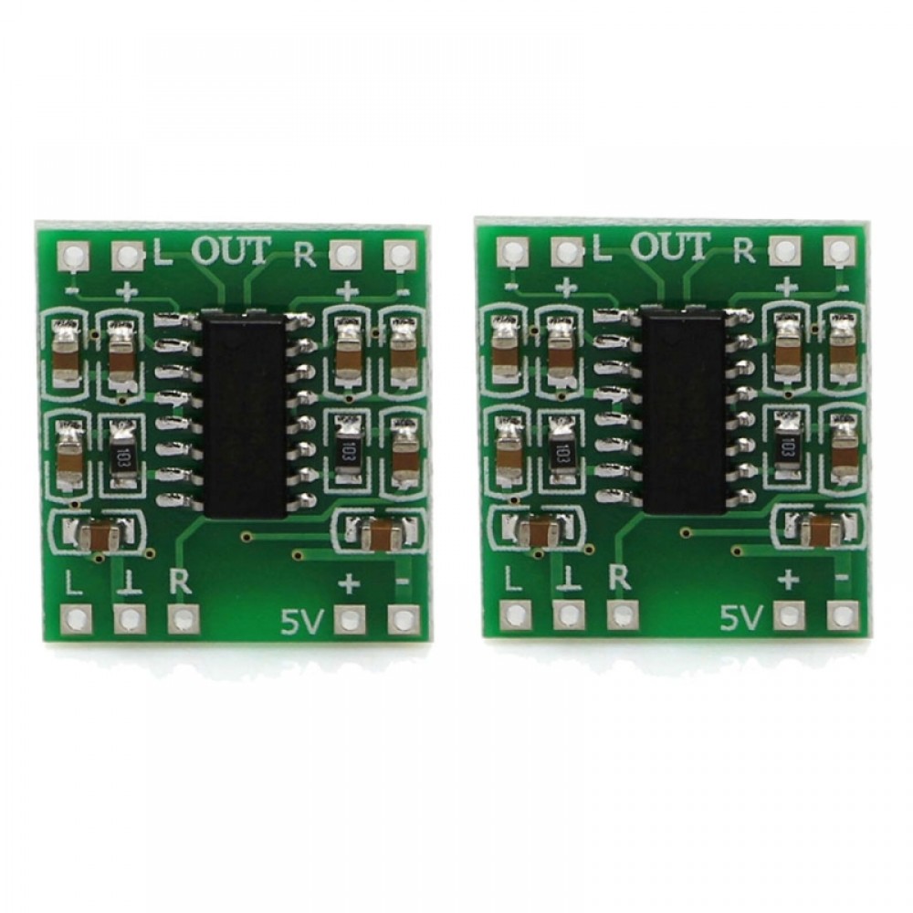 2 PCS LandaTianrui LDTR-WG0127 DC 5V D-level Mini Digital Amplifier Board (Green)