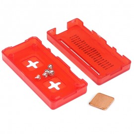 LandaTianrui LDTR-PJ012 ABS Protective Case with Heat Sink for Raspberry Pi Zero W / Zero (Red)