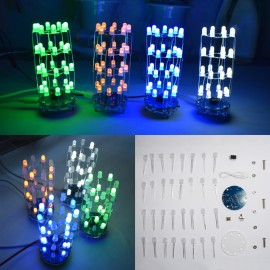 3Pcs Geekcreit® DIY White Mini Star Flashing LED Cylinder Kit With 23 Flashing Mode